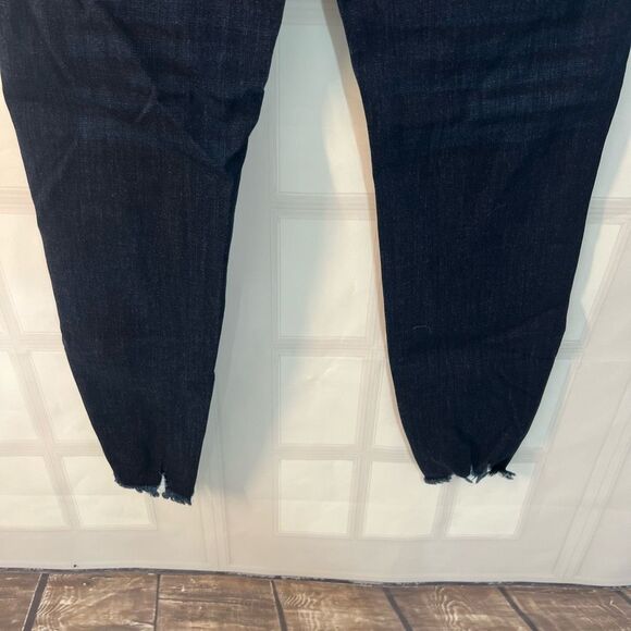 KanCan Blue Button Fly Whisker Skinny High Rise Raw Hem Jeans Size 29 - Picture 6 of 9